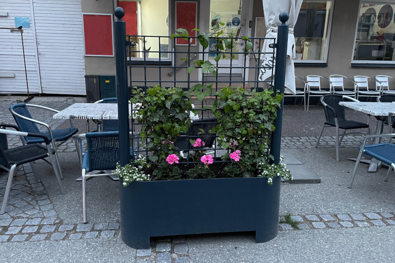 Plantekasse med espalier