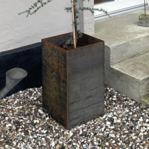 Blomsterkrukker i corten - lav