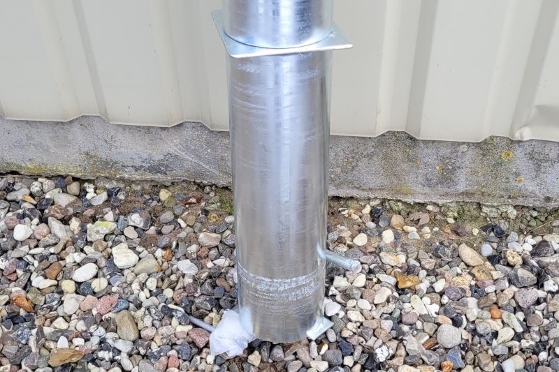 Aftagelig pullert i galvaniseret stål